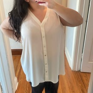 Plus size cream blouse